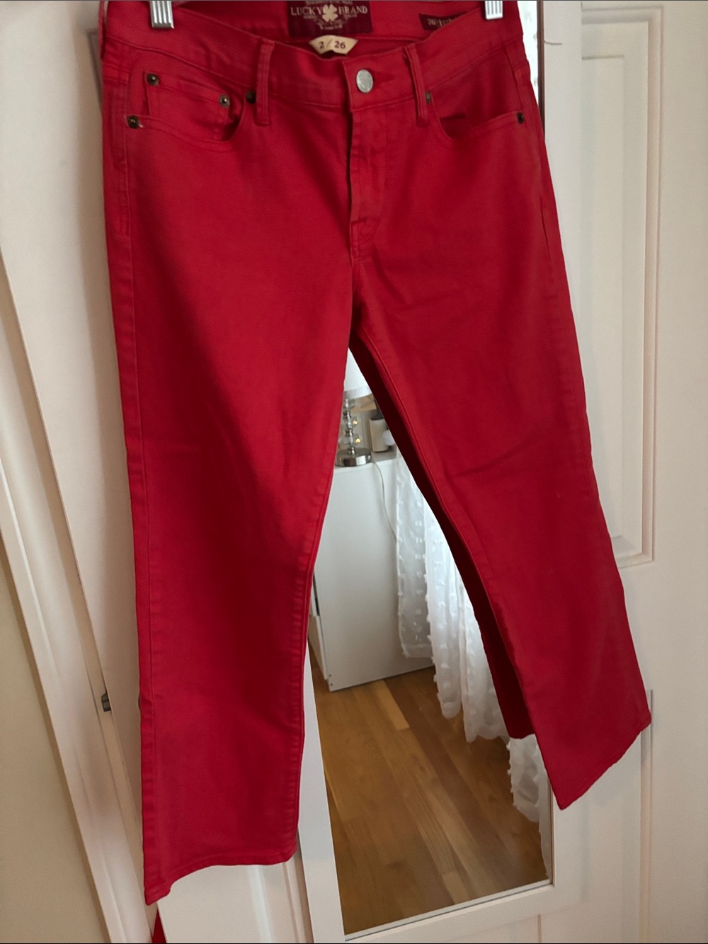 Lucky Brand Red Cropped Jeans - Women's Ankle Length